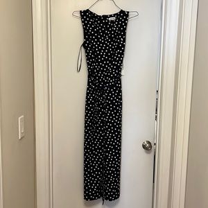 NEW Calvin Klein black and white polkadot jumpsuit